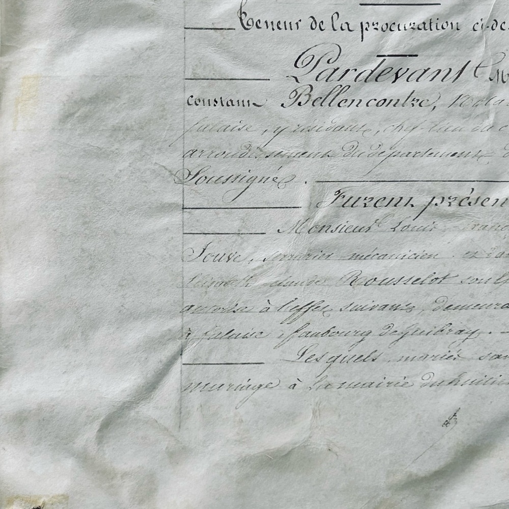 ***SOLD***1787 French Vellum Parchment Handwritten Manuscript Legal Document - Picture 7 of 12